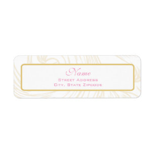 Étiquette de adresse de baptême de rouleau d'or