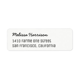 étiquette de adresse de base avec nom de script