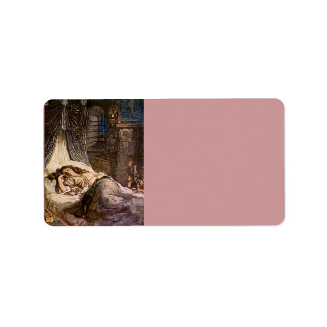 Étiquette de adresse de beauté dormant (Devant)