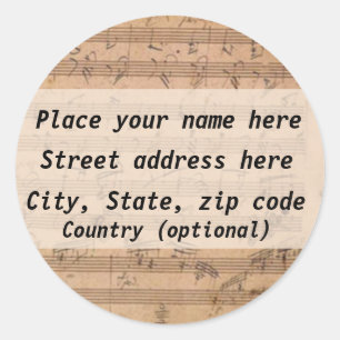 Étiquette de adresse de Beethoven