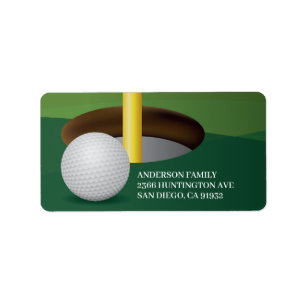 ÉTIQUETTE DE ADRESSE de boule de GOLF