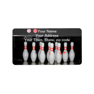 Étiquette de adresse de bowling