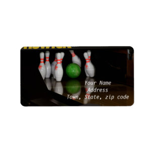 Étiquette de adresse de bowling
