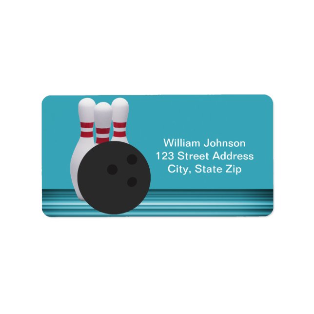 Étiquette de adresse de Bowling (Devant)