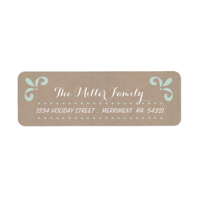 Étiquette de adresse de brosse moderne (Devant)