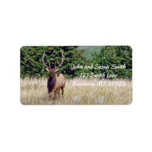 Étiquette de adresse de Bull Elk