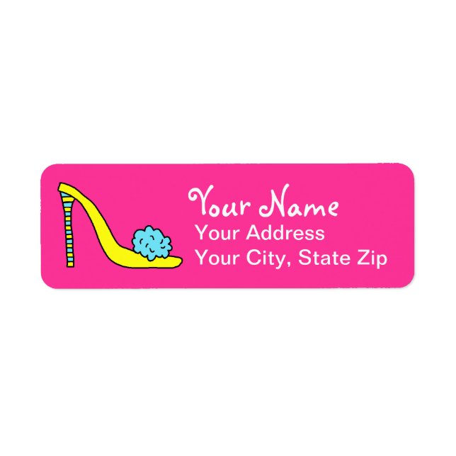 Étiquette de adresse de chaussures à talon haut (Devant)