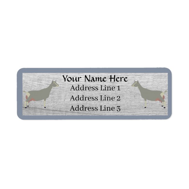 Étiquette de adresse de chèvre laitière customisé  (Devant)