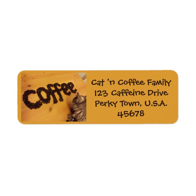 Étiquette de adresse de Coffee Lover par RoseWrite (Devant)