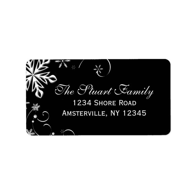 Étiquette de adresse de coupure de neige (Devant)