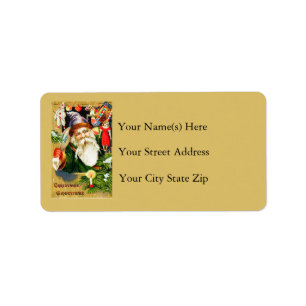 Étiquette de adresse de cru de salutations de Noël
