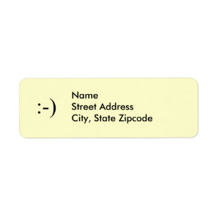 Étiquette de adresse de ~ de sourire