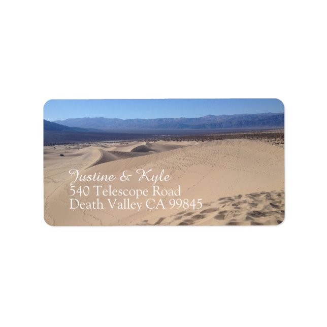Étiquette de adresse de Death Valley (Devant)