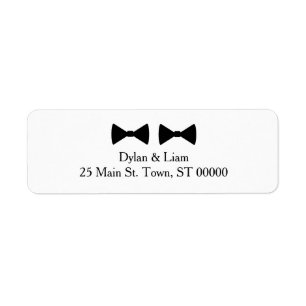 Étiquette de adresse de "doubles cravates d'arc"