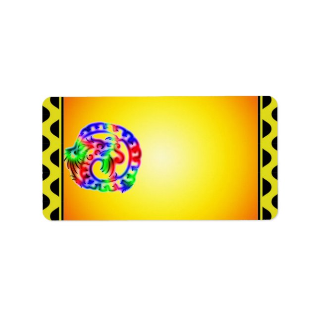 Étiquette de adresse de dragon (Devant)