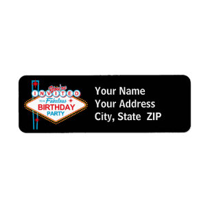 Étiquette de adresse de fête d'anniversaire de L