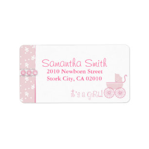 Étiquette de adresse de fille du bonbon un