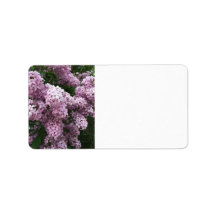 Étiquette de adresse de fleurs Lilac