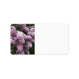 Étiquette de adresse de fleurs Lilac