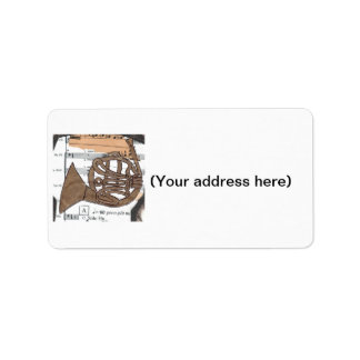 étiquette de adresse de la corne