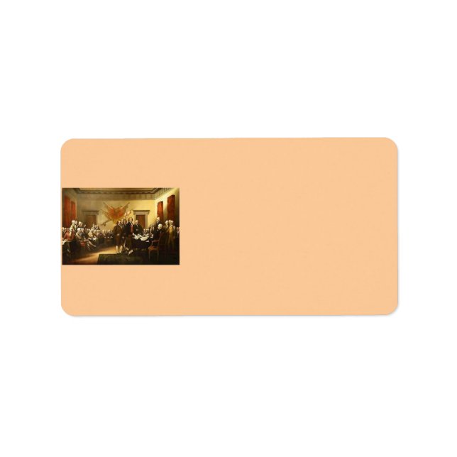 Étiquette de adresse de la Déclaration d'indépenda (Devant)