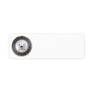 Étiquette de adresse de la marine américaine