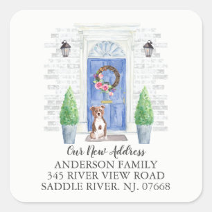 Étiquette de adresse de la porte bleue Staffordsh