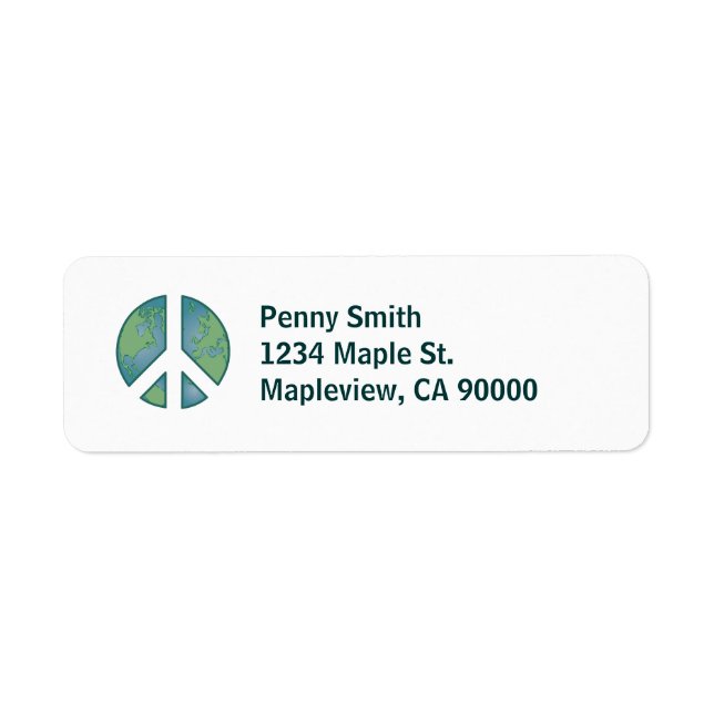 Étiquette de adresse de la Terre pacifique (Devant)