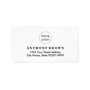 Étiquette de adresse de logo de société