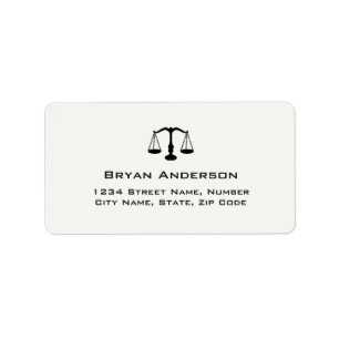 Étiquette de adresse de mandataire d'avocat
