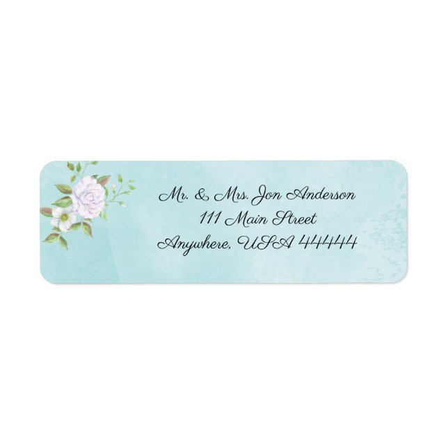 Étiquette de adresse de mariage du printemps (Devant)