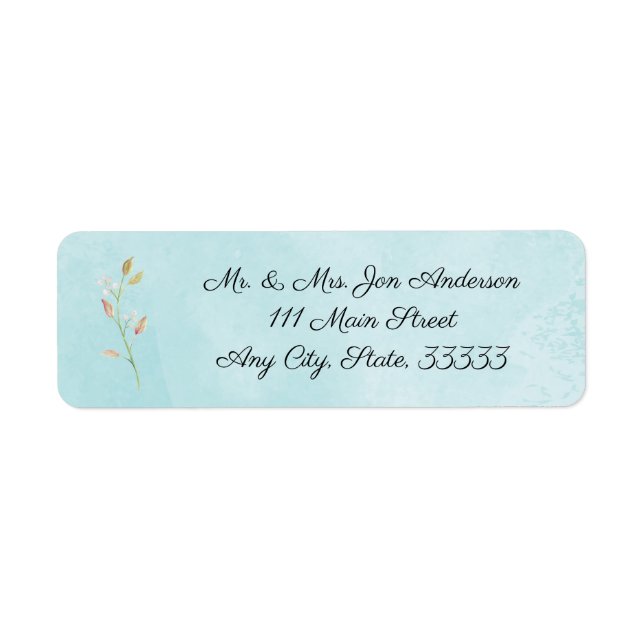 Étiquette de adresse de mariage du printemps avec  (Devant)