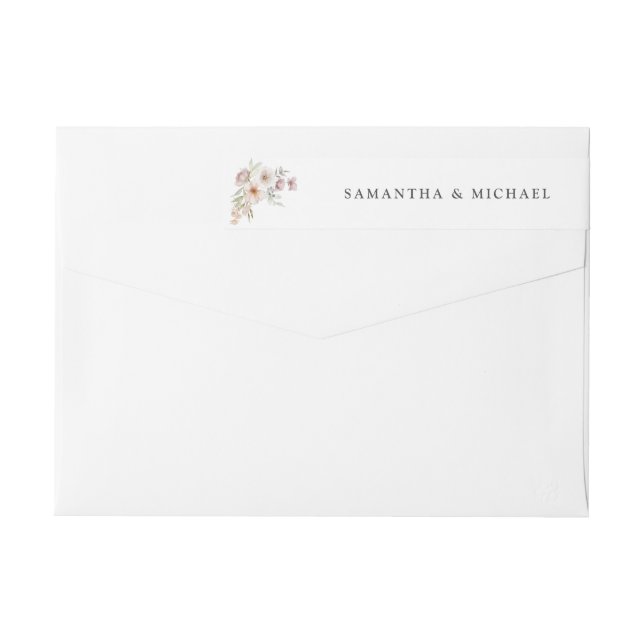 Étiquette de adresse de Mariage flou (Dos)