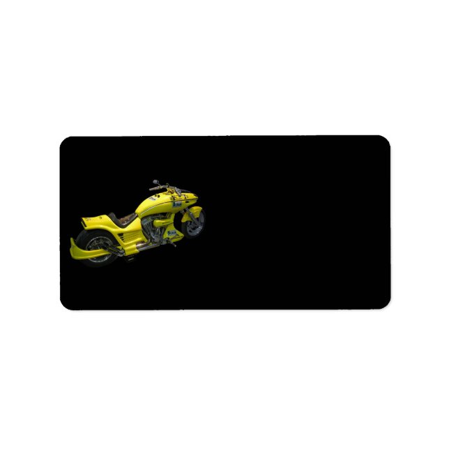 Étiquette de adresse de moto jaune (Devant)