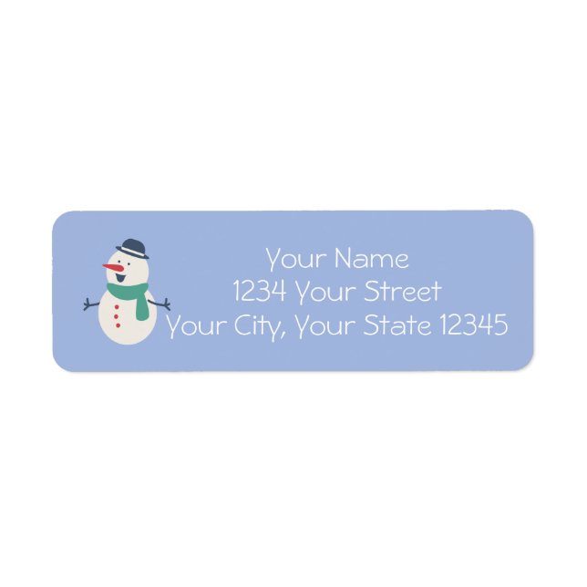 Étiquette de adresse de neige (Devant)