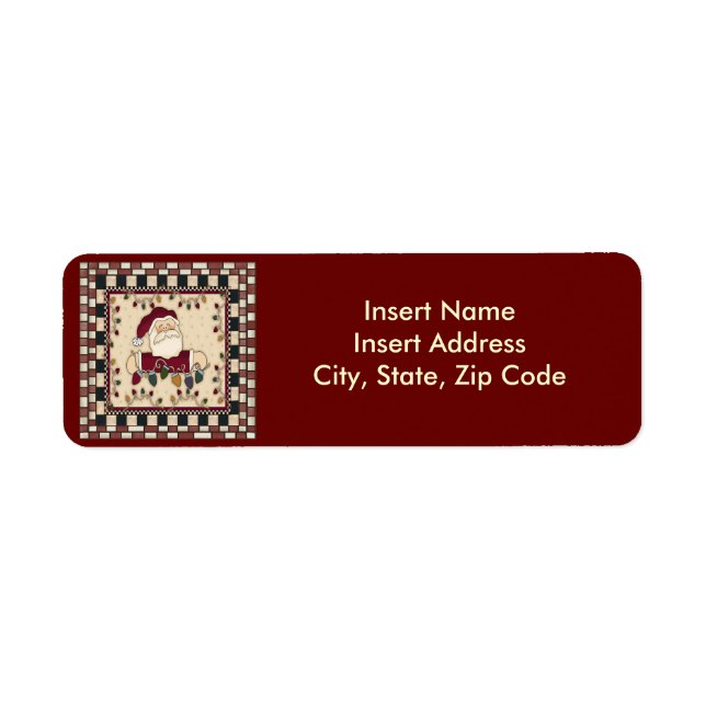 Étiquette de adresse de Noël (Devant)