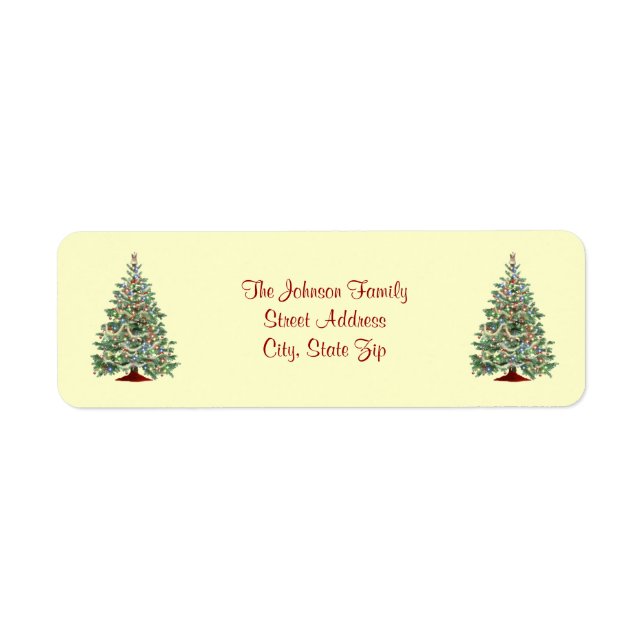 Étiquette de adresse de Noël (Devant)