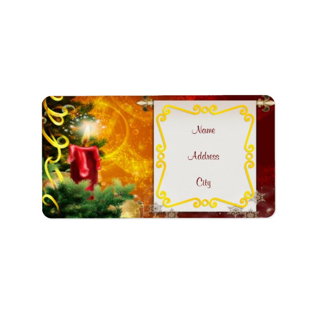 Étiquette de adresse de Noël (Devant)