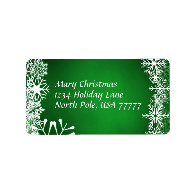 Étiquette de adresse de Noël (Devant)