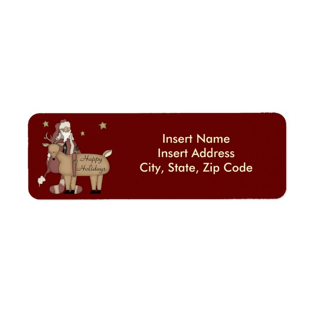 Étiquette de adresse de Noël (Devant)