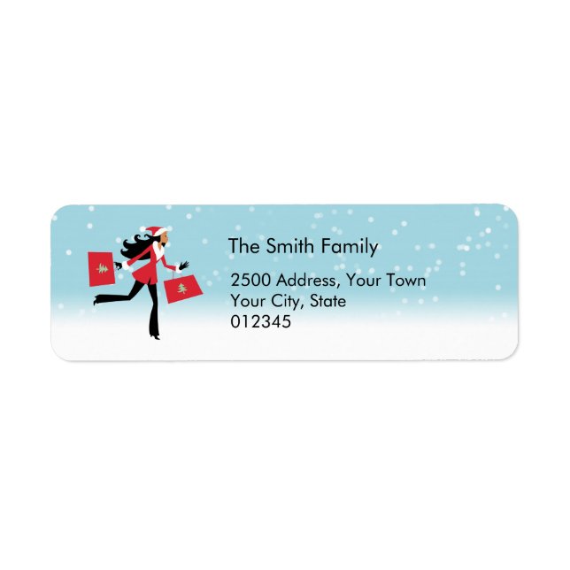 Étiquette de adresse de Noël moderne (Devant)