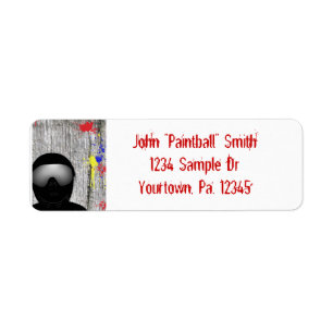 Étiquette de adresse de Paintball