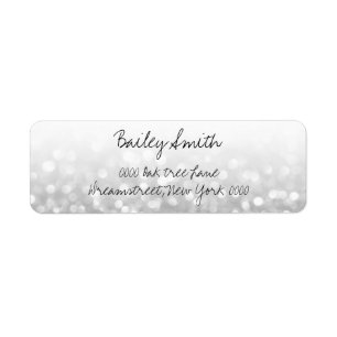 étiquette de adresse de Parties scintillant d'arg