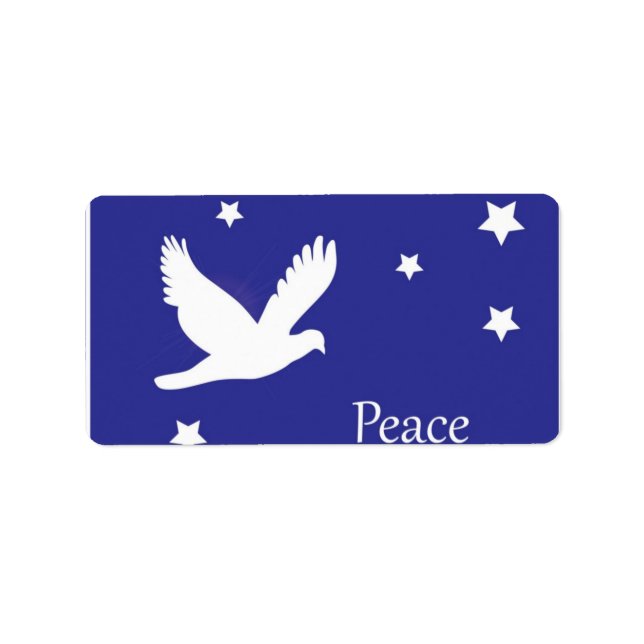 Étiquette de adresse de Peace Dove (Devant)