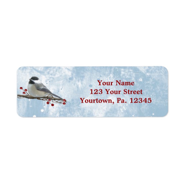 Étiquette de adresse de poulet d'hiver (Devant)