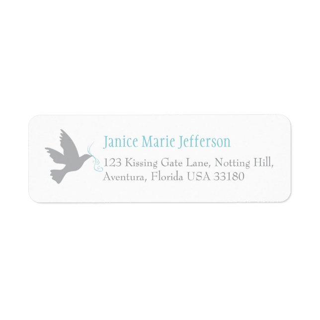 Étiquette de adresse de réponse de mariage violet  (Devant)