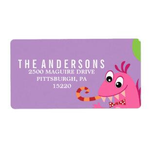 ÉTIQUETTE DE ADRESSE DE RETOUR D'ANNIVERSAIRE DE