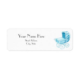 Étiquette de adresse de retour de baby shower