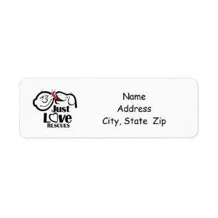 Étiquette de adresse de retour de chien de