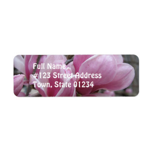 Étiquette de adresse de retour de fleur de